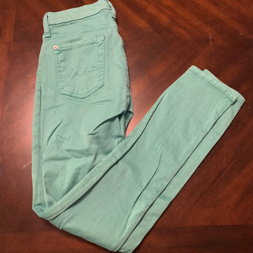 7 For All Mankind. Green Gwenevere. Sz 26.